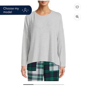 Joyspun Women's Hacci Knit Sleep Top